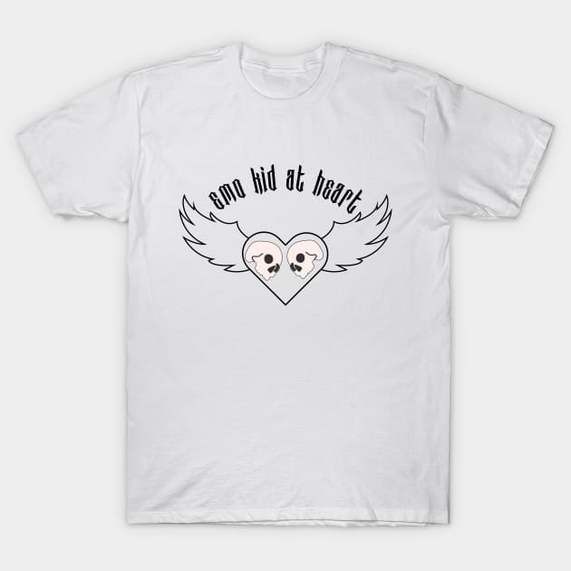 Emo Kid At Heart T-Shirt by rachelaranha